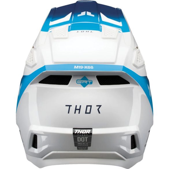 bukósisak enduro THOR Fleet Storm fehér kék