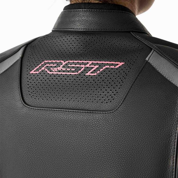 bőrdzseki női RST S1 D3O Leather - fekete/pink