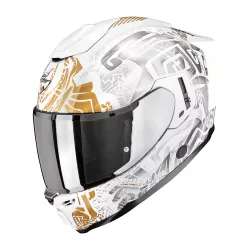   bukósisak zárt SCORPION EXO-1500 AIR APUS Pearl white-Grey-Go