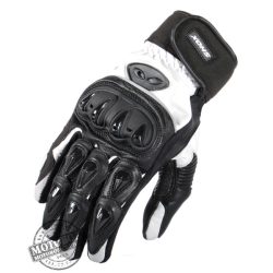 Streetline motoros bőr kesztyű fekete-fehér