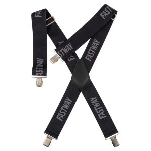 nadrágtartó nagy fém csatokkal, széles pánttal