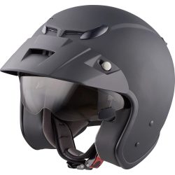 bukósisak nyitott napszemüveges MTR Jet fekete matt