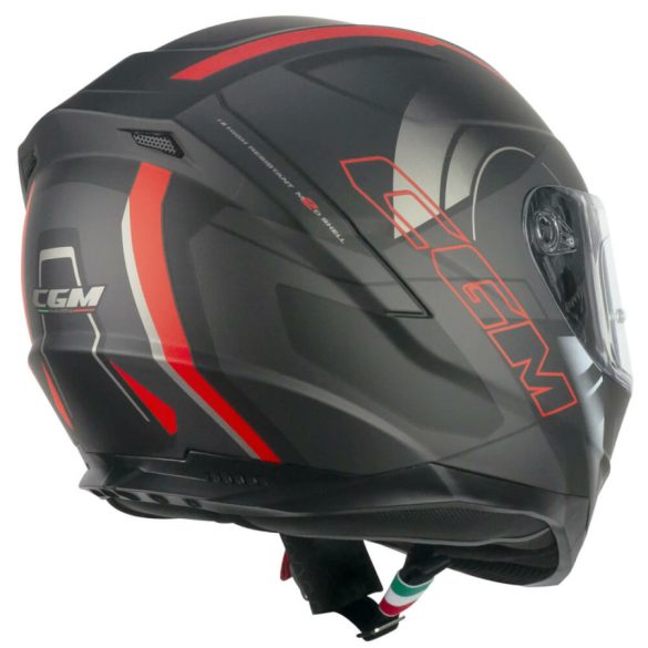 Bukósisak CGM 321A ATOM SPORT Matt Fekete/Piros 