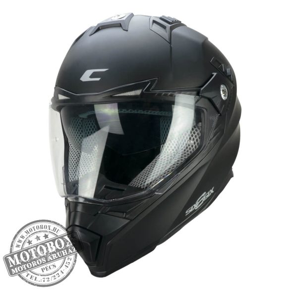CGM 666A TWIN MONO Matt Fekete motoros bukósisak