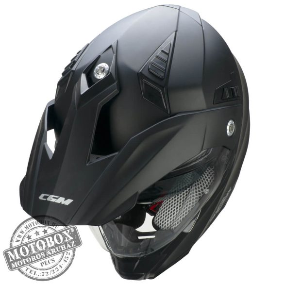 CGM 666A TWIN MONO Matt Fekete motoros bukósisak