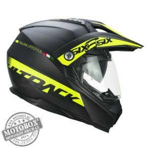 CGM 666S TWIN HITRACK Matt Fekete/Fluo motoros bukósisak