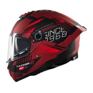 bukósisak zárt MT THUNDER 4 SV LUMINENCE D5 MATT FEKETE / PIROS (22.06)