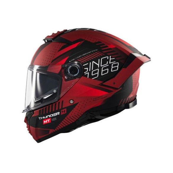 bukósisak zárt MT THUNDER 4 SV LUMINENCE D5 MATT FEKETE / PIROS (22.06)