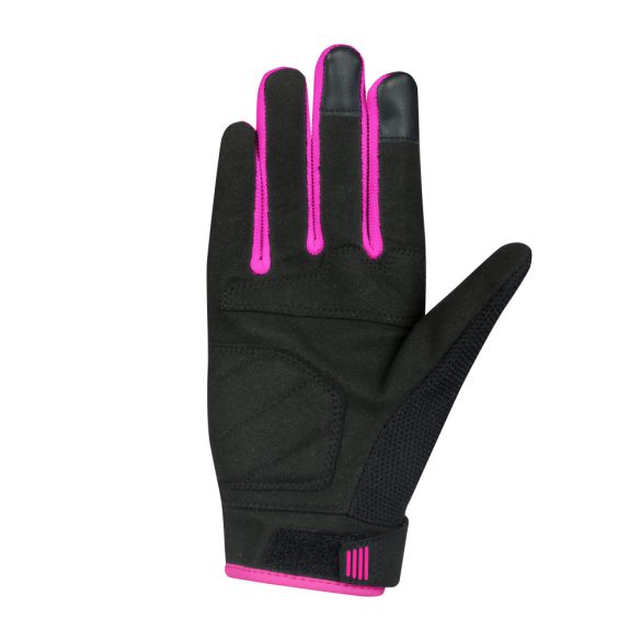 kesztyű bőr női BERING LADY BREEZE fekete-rózsaszín