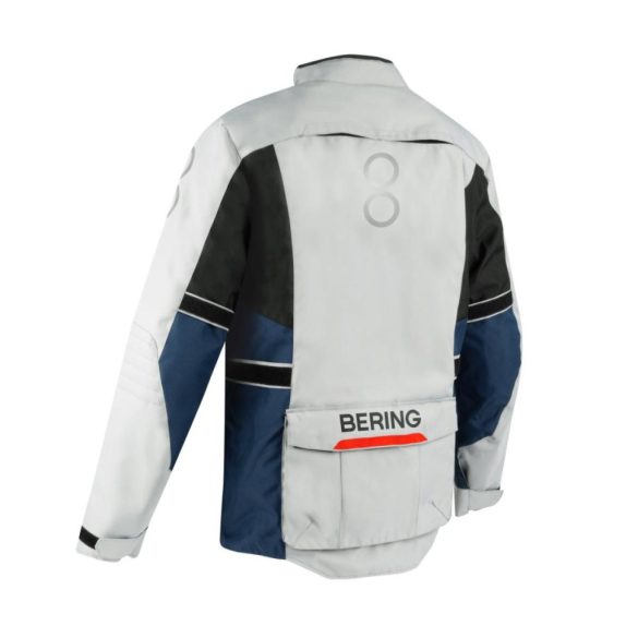 BERING SIBERIA MOTOROS TEXTILKABÁT,SZÜRKE-KÉK-PIROS