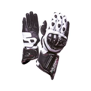 kesztyű bőr sport MUGENRACE BORNEW White/Black