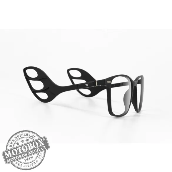 Szemüvegkeret sisakos szárral + utcai szár + Clip-On MOTOEYE H0002-C1 Fekete, Fekete
