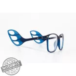 Szemüvegkeret sisakos szárral + utcai szár + Clip-On MOTOEYE H0002-C2 Kék, Átlátszó kék