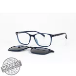 Szemüvegkeret sisakos szárral + utcai szár + Clip-On MOTOEYE H0002-C2 Kék, Átlátszó kék
