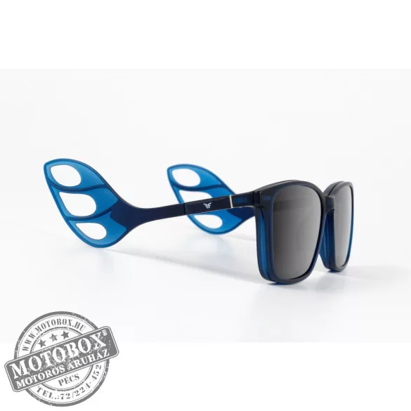 Szemüvegkeret sisakos szárral + utcai szár + Clip-On MOTOEYE H0002-C2 Kék, Átlátszó kék