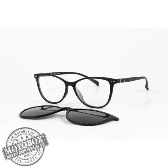 Szemüvegkeret sisakos szárral + utcai szár + Clip-On MOTOEYE H0003-C1 Fekete, Fekete