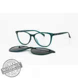 Szemüvegkeret sisakos szárral + utcai szár + Clip-On MOTOEYE H0003-C2 Zöld, Átlátszó zöld