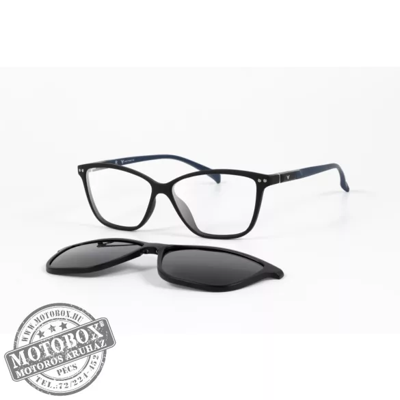 Szemüvegkeret sisakos szárral + utcai szár + Clip-On MOTOEYE H0005-C1 Fekete, Kék