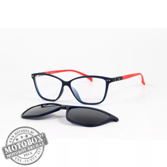 Szemüvegkeret sisakos szárral + utcai szár + Clip-On MOTOEYE H0005-C2 Kék, Piros