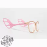 Szemüvegkeret sisakos szárral + utcai szár + Clip-On MOTOEYE H0005-C3 Átlátszó, Rózsaszín