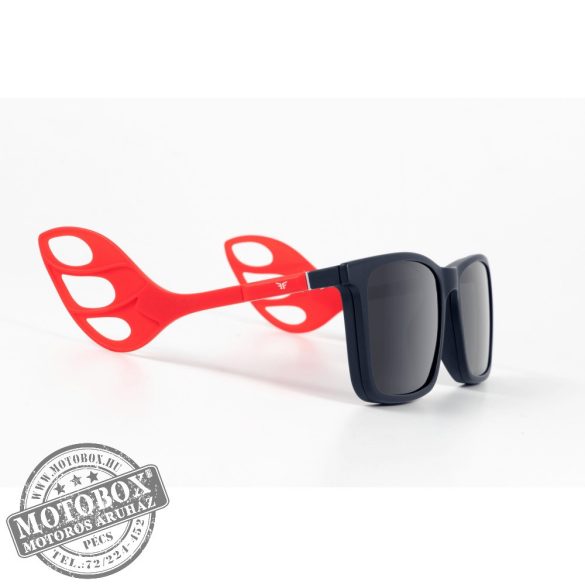Szemüvegkeret sisakos szárral + utcai szár + Clip-On MOTOEYE H0006-C2 Sötétkék, Piros