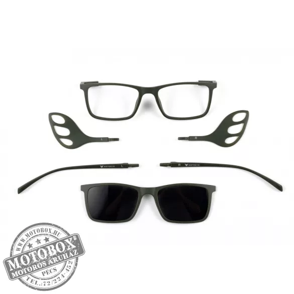 Szemüvegkeret sisakos szárral + utcai szár + Clip-On MOTOEYE H0006-C3 Khaki, Khaki