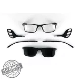 Szemüvegkeret sisakos szárral + utcai szár + Clip-On MOTOEYE H0007-C1 Fekete, Fekete