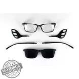 Szemüvegkeret sisakos szárral + utcai szár + Clip-On MOTOEYE H0008-C1 Fekete, Fekete