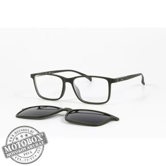 Szemüvegkeret sisakos szárral + utcai szár + Clip-On MOTOEYE H0008-C3 Khaki, Khaki