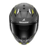 Shark bukósisak - Skwal i3 - Linik mat BEÉPÍTETT FÉKLÁMPÁVAL, MATT SÖTÉTSZÜRKE-SÁRGA-FEKETE