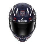 Shark bukósisak - Skwal i3 - Linik mat BEÉPÍTETT FÉKLÁMPÁVAL, MATT KÉK-FEHÉR-PIROS