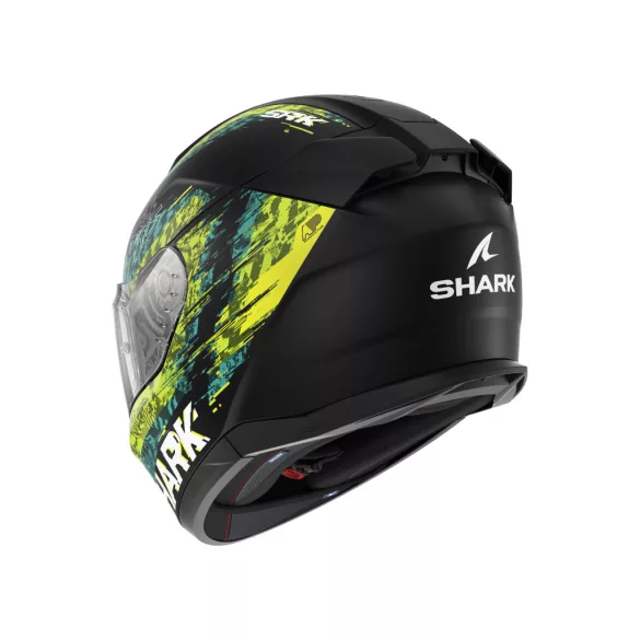 Shark bukósisak D-SKWAL 3 SPEED-VIB MAT ,MATT FEKETE-ZÖLD-KÉK