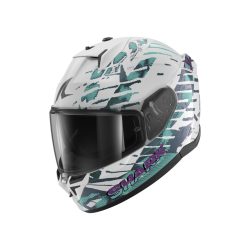 Shark bukósisak D-SKWAL 3 REPTAIA ,FEHÉR-LILA