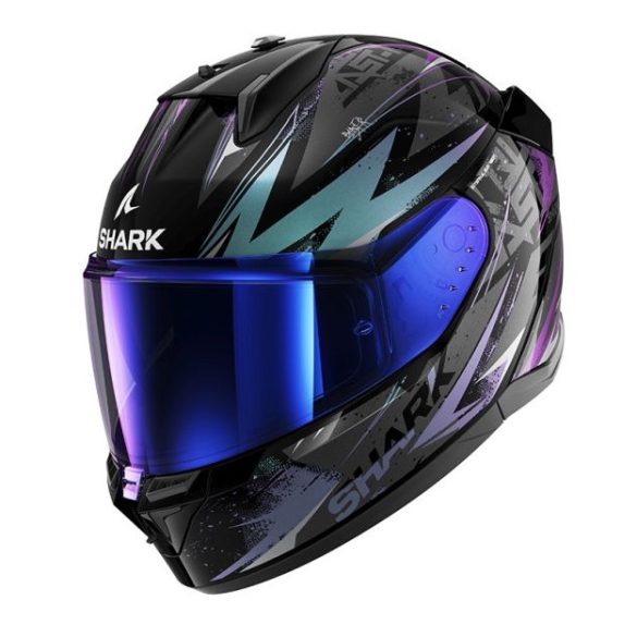 Shark bukósisak - D-Skwal 3 - Blast-R FEKETE-ZÖLD-LILA