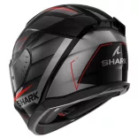 Shark bukósisak - D-Skwal 3 - Sizler FEKETE-SÖTÉTSZÜRKE-PIROS