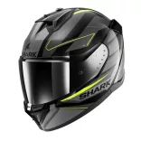 Shark bukósisak - D-Skwal 3 - Sizler FEKETE-SÖTÉTSZÜRKE-SÁRGA