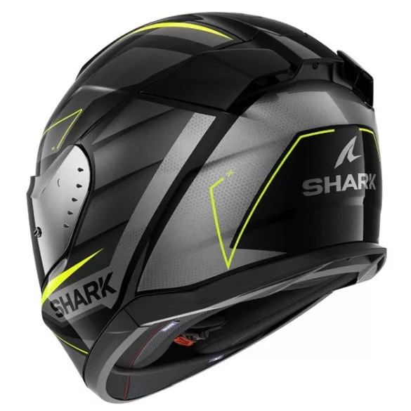 Shark bukósisak - D-Skwal 3 - Sizler FEKETE-SÖTÉTSZÜRKE-SÁRGA