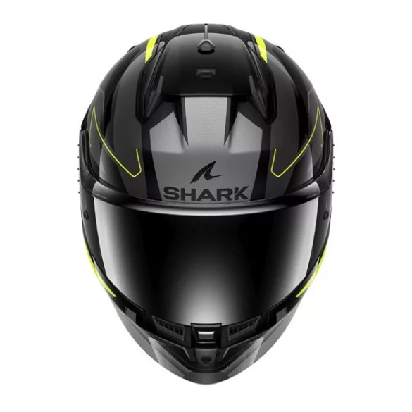 Shark bukósisak - D-Skwal 3 - Sizler FEKETE-SÖTÉTSZÜRKE-SÁRGA