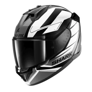 Shark bukósisak - D-Skwal 3 - Sizler FEKETE-FEHÉR-SÖTÉTSZÜRKE