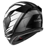 Shark bukósisak - D-Skwal 3 - Sizler FEKETE-FEHÉR-SÖTÉTSZÜRKE