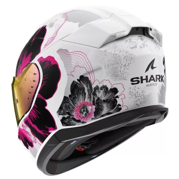 Shark bukósisak - D-Skwal 3 - Mayfer FEHÉR-RÓSZASZÍN-SÖTÉTSZÜRKE