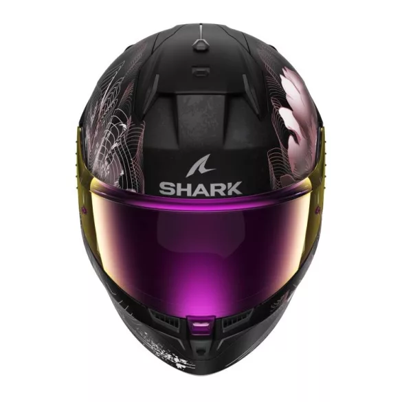 Shark bukósisak - D-Skwal 3 - Mayfer MATT FEKETE-RÓZSASZÍN-ARANY