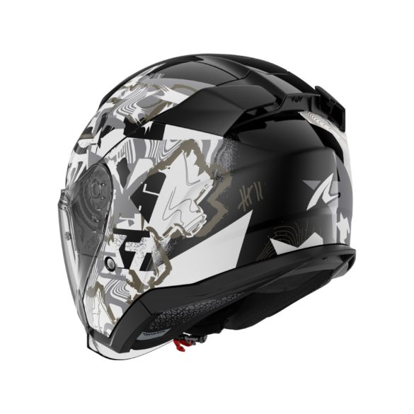 bukósisak nyitott SHARK SKWAL JET PRANZ FEKETE-FEHÉR-ARANY