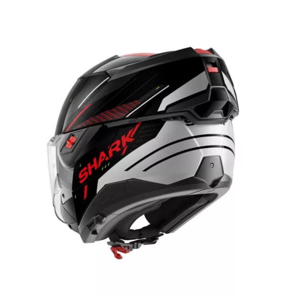 SHARK OXO RYDGER BUKÓSISAK,FEKETE-EZÜST-PIROS