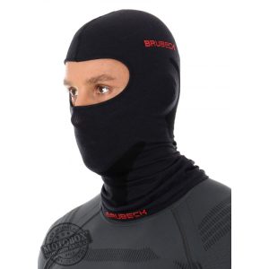 BRUBECK® Uniszex Merino gyapjú thermo maszk fekete