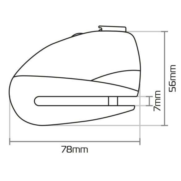 OXFORD Screamer 7 Riasztós Féktárcsazár Sárga