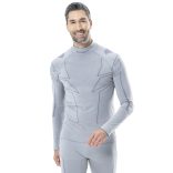 BRUBECK® COOLER nyári férfi hosszú ujjú motoros aláöltöző felső szürke