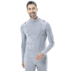   BRUBECK® COOLER nyári férfi hosszú ujjú motoros aláöltöző felső szürke