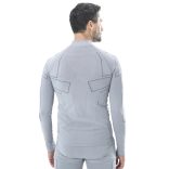 BRUBECK® COOLER nyári férfi hosszú ujjú motoros aláöltöző felső szürke