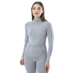   BRUBECK® COOLER nyári női hosszú ujjú motoros aláöltöző felső szürke